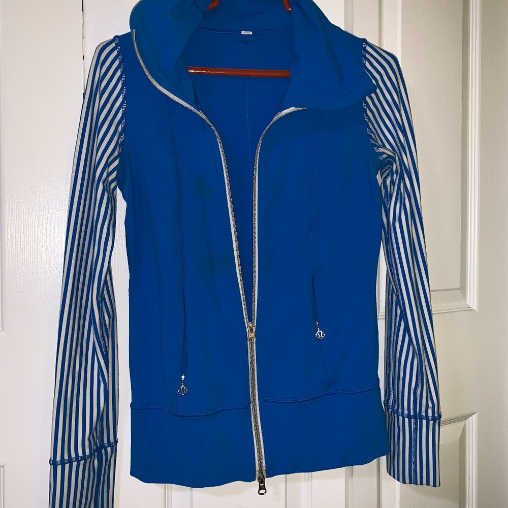Lululemon Beaming Blue Daily Yoga Blue Jacket
